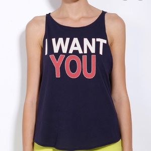 NWT Wildfox Cassidy I Want You Patriotic Tank Top